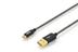 EDNET USB 2.0 ladekabel 1,0m sort, USB A - Micro B han, reversible,  ARMOR kabel