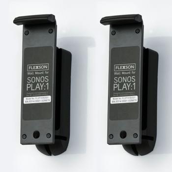 FLEXSON Vægbeslag til SONOS ONE/ONE SL/PLAY:1 Sort 2-pak (FLXS1WM2021)