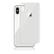 PANZER iPhone X, Curved Silicate Glass Back, sølv