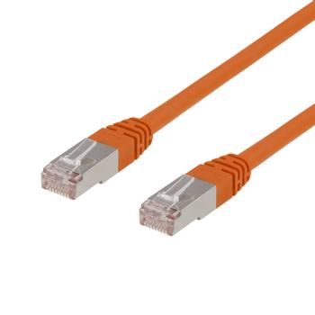 DELTACO F/UTP Cat6 patch cable, 1.5m, 250MHz, Delta, LSZH, orange (STP-611-OR)