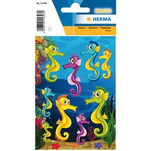 HERMA Sticker MAGIC Seepferdchen Neon (15398)