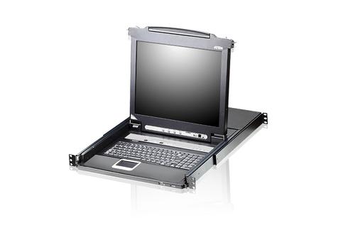ATEN CL5708 PS/2-USB VGA LCD KVM Switch 17" LCD KVM Switch with standard Rack Mount Kit (CL5708M-ATA-XG)