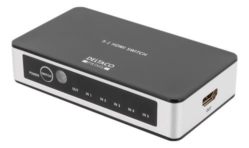 DELTACO PRIME 5 port HDMI Switch 4K 60hz HDCP 2.2 (HDMI-7027)