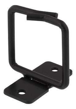 Deltaco Cable hook for vertical 19" mounting, 43x43mm, metal, black (P-016M-2U)