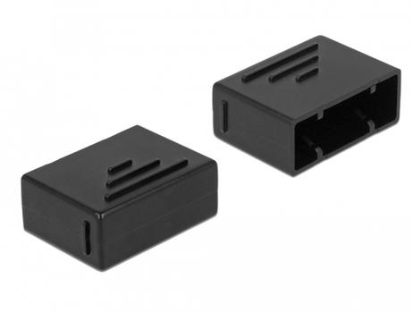 DELOCK Staubschutz für SATA-Bu. 15 Pin  schwarz 10 Stück (64037)