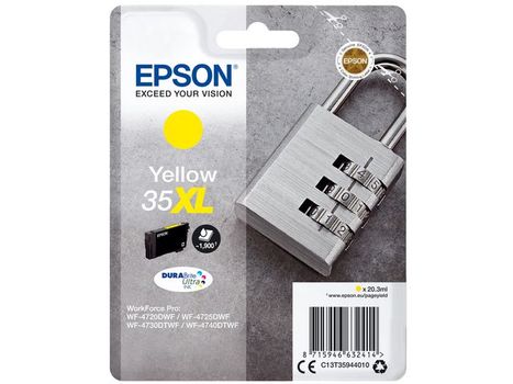 EPSON n Ink Cartridges,  DURABrite" Ultra, 35XL, Pencils, Singlepack,  1 x 20.3 ml Yellow, XL (C13T35944010)