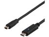 DELTACO USB 2.0 kabel, Typ C - Typ Mini B ha, 1m, svart