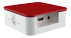 DESIGNSPARK Quattro case för Raspberry Pi B+/2B/3B, röd/vit