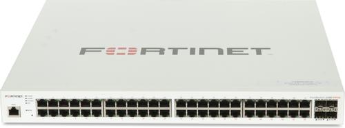 FORTINET L2/L3 PoE+ Switch - 48 x GE RJ45 ports full POE+, 4 x GE SFP slots, FortiGate Switch controller compatible.  (FS248EFPOE)
