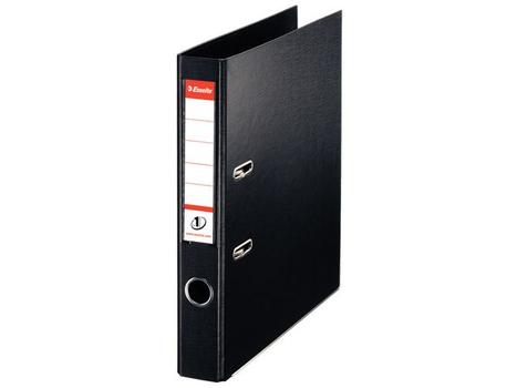 ESSELTE No.1 VIVIDA Lever Arch File Polypropylene A4 50mm Spine Width Black (Pack 10) 811470 (811470)