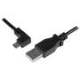 STARTECH 0.5M LEFT ANGLE MICRO USB CHARGE M SYNC CABLE - 24 AWG CABL (USBAUB50CMLA)