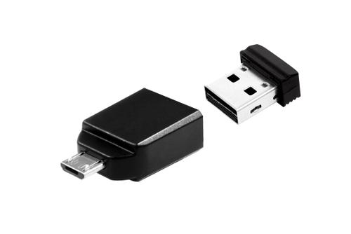 VERBATIM USB 16GB Nanow/ micro USB adaptor (12/5) (49821*10)