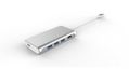 LMP CROPMARK LMP USB-C Video Hub 5 Port HDMI 3x USB 3.0 1x1.5A USB-C PD & data aluminium housing silver