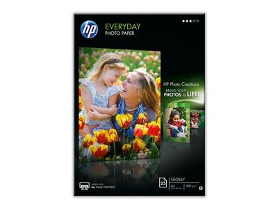 HP Everyday glanset fotopapir – 25 ark/ A4/ 210 x 297 mm (Q5451A)