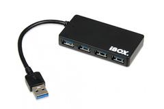 IBOX HUB I-BOX USB 3.0 BLACK 4-PORTS SLIM