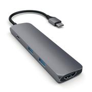 SATECHI - Både för PC och Mac. Snygg USB-C MultiPorts-adapter. - Space Grey (ST-CMAM) (ST-CMAM)