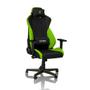 NITRO S300 Gaming Chair - Atomic Green Gamer Stol - Sort / Grøn - Stof - Op til 135 kg