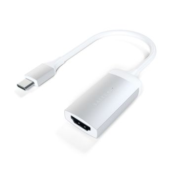 SATECHI USB-C 4K 60 Hz HDMI Adapter - Connect your USB-C device to an HDMI monitor - Silver (ST-TC4KHAS)