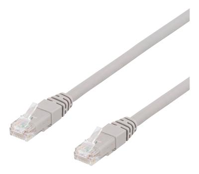 Deltaco Cat6a patchkabel - 50m - grå (TP-650AU)