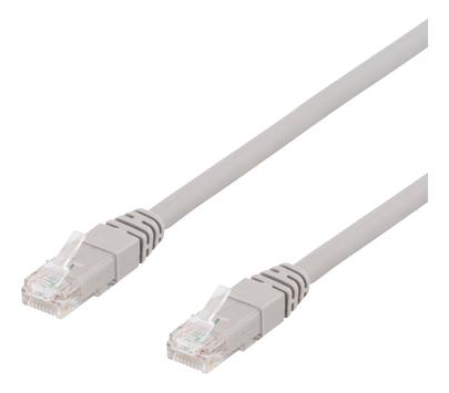 Deltaco Cat6a patchkabel - 50m - grå (TP-650AU)