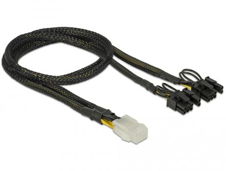 DELOCK PCI Express power cable 6 pin female > 2 x 8 pin male 30 cm (85455)