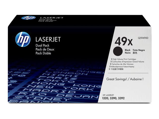 HP - 49X - 2-pack - Høy ytelse - svart - original - LaserJet - tonerpatron (Q5949XD)