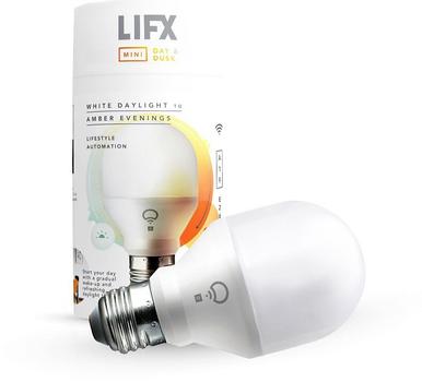 LIFX Mini Day & Dusk - LED-glödlampa - form: A60 - E27 - 9 W (motsvarande 60 W) - klass E - varm vit/ dagsljus - 1500-9000 K - pärlvit (paket om 4) (HB4L3A19MTW08E27)