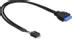 DELOCK intern kabel för USB 3.0, IDC20 ho - IDC10 ha, 0,3m, svart