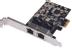 ST LAB N-381, nätverkskort, PCIe x1, gigabit, 2xRJ45, svart PCB