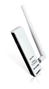 TP-LINK trådlöst nätverkskort, USB, 150Mbps, 802.11b/g/n, extern antenn, vit/svart