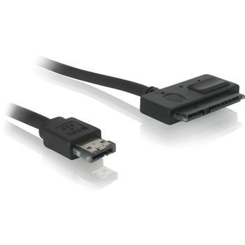 DELOCK Power Over eSATA till SATA virta & HDD-kaapeli,  5V, 0,5m (84396)
