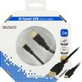 DELTACO Cable USB 2.0 A / Micro B 2m black