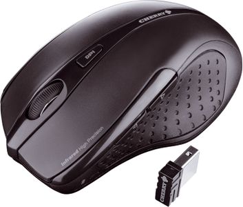 CHERRY MW3000, langaton optinen hiiri, 4 painiketta ja rulla, USB, musta (JW-T0100)