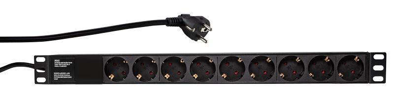 LOGILINK 19" PDU 9 x CEE 7/3 socket,  (PDU9C03)