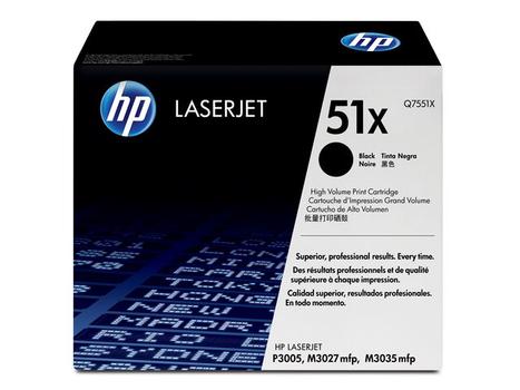 HP 51X - Høy ytelse - svart - original - LaserJet - tonerpatron (Q7551X) (Q7551X)