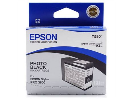 EPSON n Ink Cartridges,  T580100, Singlepack,  1 x 80.0 ml Photo Black (C13T580100)