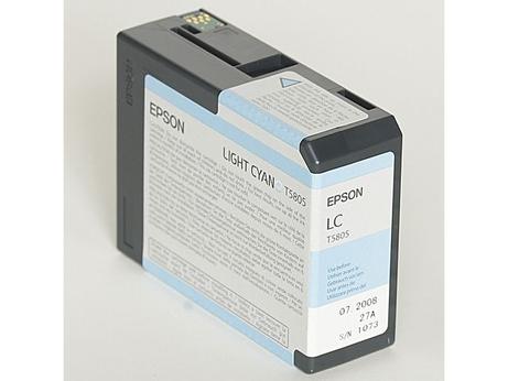 Epson T5805 - lys cyan - original - blekkpatron (C13T580500)