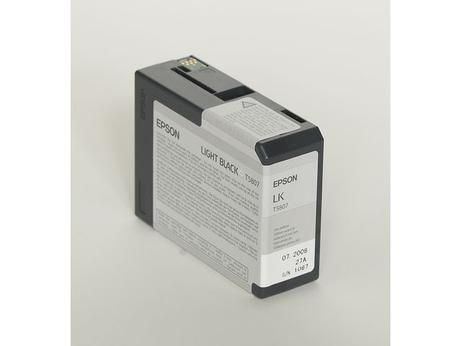 Epson T580 - lys svart - original - blekkpatron (C13T580700)