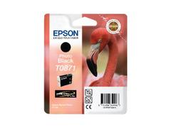 EPSON n Ink Cartridges, Ultrachrome Hi-Gloss2, T0871, Flamingo, Singlepack, 1 x 11.4 ml Matte Black