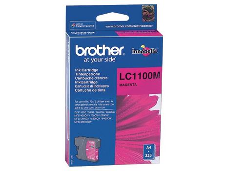 BROTHER LC-1100 ink cartridge magenta standard capacity 7.5ml 325 pages 1-pack (LC1100M $DEL)