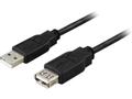 DELTACO USB 2.0 USB extension cable 3m Black
