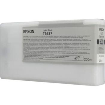 EPSON n Ink Cartridges,  Ultrachrome HDR, T6537, Singlepack,  1 x 200.0 ml Light Black, Standard (C13T653700)