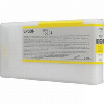 EPSON n Ink Cartridges,  Ultrachrome HDR, T6534, Singlepack,  1 x 200.0 ml Yellow, Standard (C13T653400)