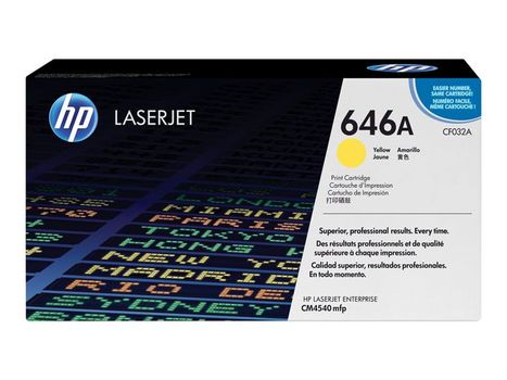 HP 646A Yellow Standard Capacity Toner 12.5K pages for HP Color LaserJet Enterprise CM4540 - CF032A (CF032A)