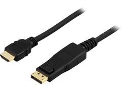 DELTACO DP-3010 1m DisplayPort Male HDMI Male