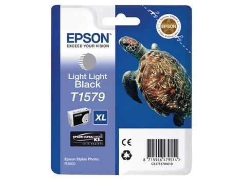 EPSON T157 Light Light Black Cartridge - Retail Pack Stylus Photo R3000 (C13T15794010)