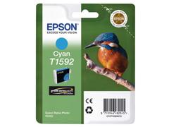 EPSON n Ink Cartridges, Ultrachrome Hi-Gloss2, T1592, Kingfisher, 1 x 17.0 ml Cyan