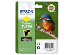 EPSON n Ink Cartridges, Ultrachrome Hi-Gloss2, T1594, Kingfisher, 1 x 17.0 ml Yellow