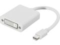 DELTACO Mini Displayport til DVI-I adapter - Hvid