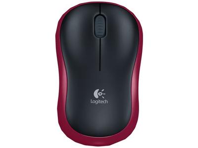 LOGITECH M185 Wireless Mouse - Red - Mus - Optisk - 3 knapper - Rød (910-002237)